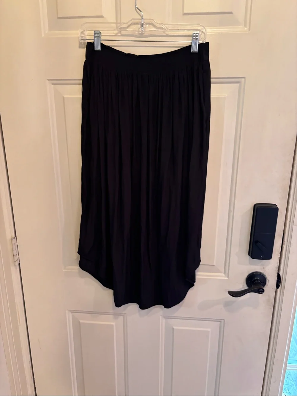 J. Jill Black Button-Front Midi Skirt